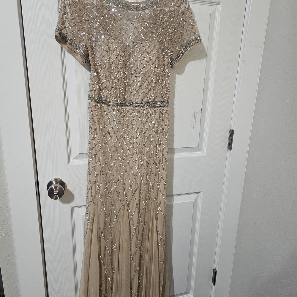 Glamorous Beige Sequin Maxi Dress